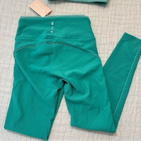 Wilo The Label Outline Matching Set Women's XS Ribbed Sea Green New With Tags! - Picture 5 of 9
